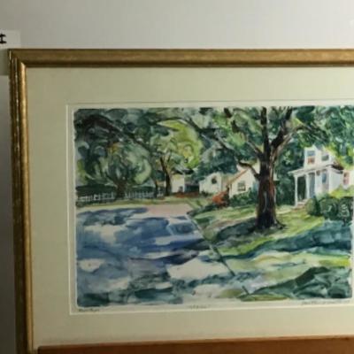 340 Signed  Monotype "Cul de Sac"  by Jean Ranney Smith â€˜04