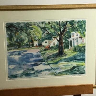 340 Signed  Monotype "Cul de Sac"  by Jean Ranney Smith â€˜04