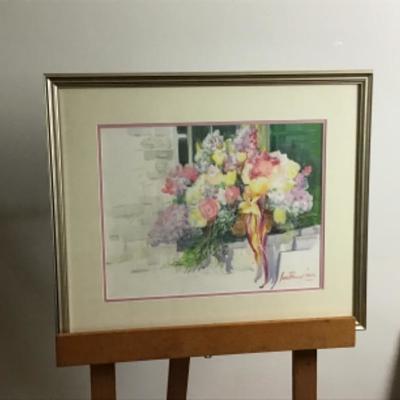 342 Original Watercolor "Basket of Flowers"  by Jean Ranney Smith â€˜01