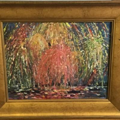 343 Original Oil Painting "Fireworks" by Jean Ranney Smith