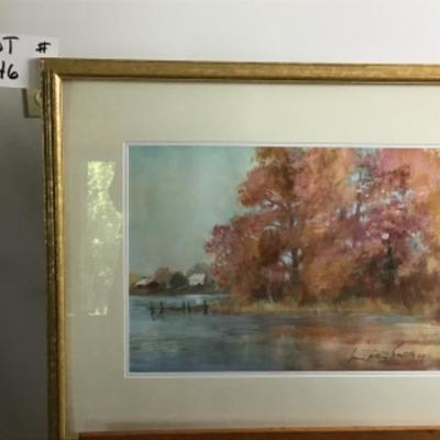 346 Framed Original Watercolor" Autumn"  by Jean Ranney Smith