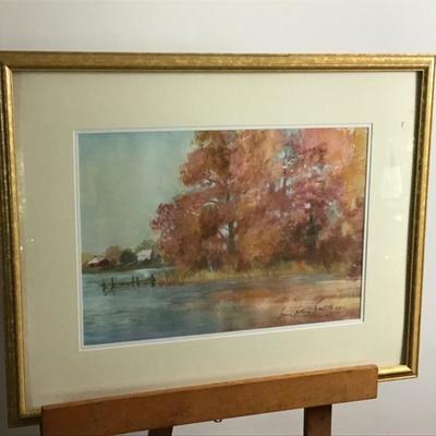 346 Framed Original Watercolor" Autumn"  by Jean Ranney Smith