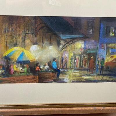 353 Framed Original Pastel "A Night on the Town" by Jean Ranney Smith