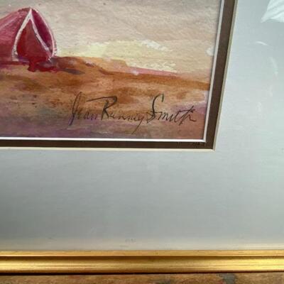 355 Framed Original Pastel "Children on the Beach" by Jean Ranney Smith