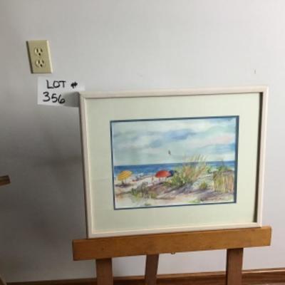 356 Framed Original Watercolor "Go Fly A Kite" by Jean Ranney Smith â€˜95