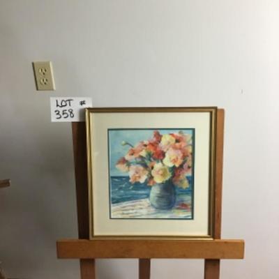358 Framed Original Watercolor " Flower Bouquet"  by Jean Ranney Smith â€˜95