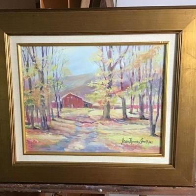 359 Original Oil Painting " Debbie's Barn" by Jean Ranney Smith â€˜03