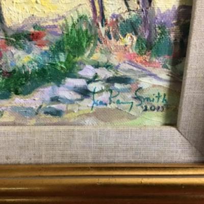 360: Framed Original Oil Painting "Farm in the Distance" by Jean Ranney Smith 2011