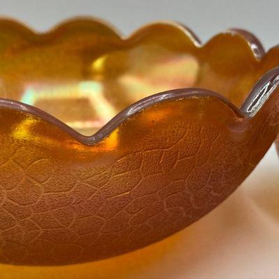 Vintage Marigold Jeanette Glass Fruit Bowl Set