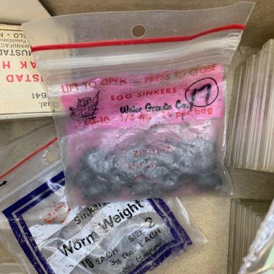 #96 Vintage Bundle Hooks, Sinkers, Misc.