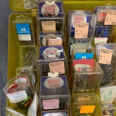 #97 Vintage Fishing Box with Hooks included.