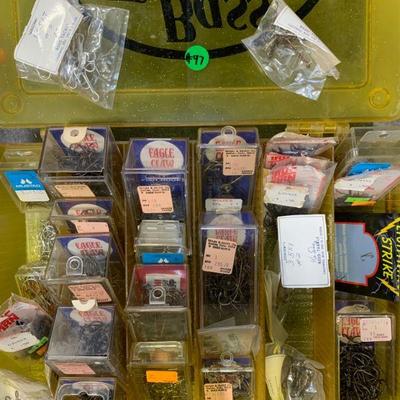 #97 Vintage Fishing Box with Hooks included.