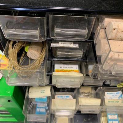 #103 Storage Tower with Small Drawers & Fishing Misc.