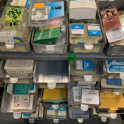 #105 Vintage Storage & Misc. fishing gear included.