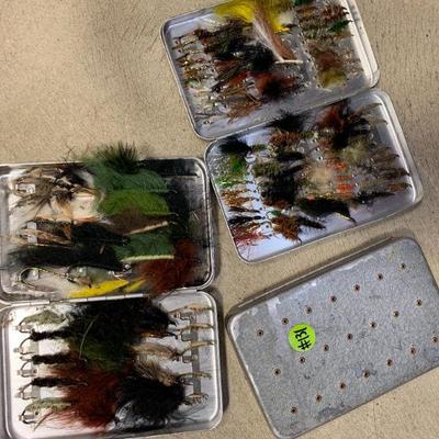 #131 Silver Fly Cases Full of Flies