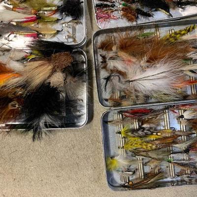 #131 Silver Fly Cases Full of Flies