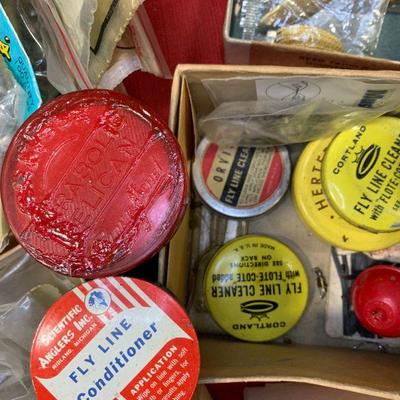 #210 Vintage Fly Line Conditioner, Lures Sinkers & Misc
