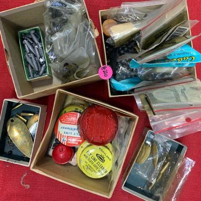 #210 Vintage Fly Line Conditioner, Lures Sinkers & Misc