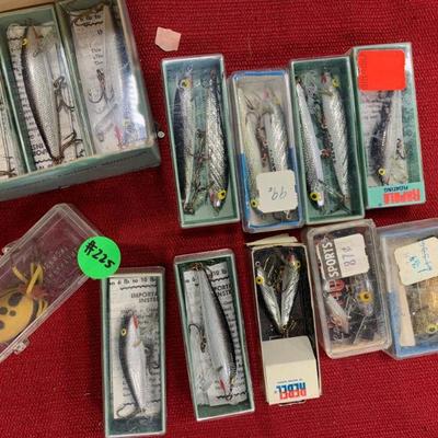 #225 Vintage Rapala, Rebel and more Fishing Lures