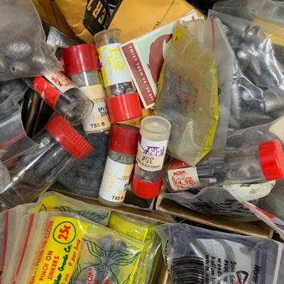 #242 Box of Worm Weights, Split Shots and More