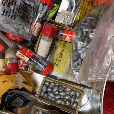 #242 Box of Worm Weights, Split Shots and More