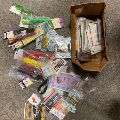 #243 Box of Misc. Tinsel, Flex Floss, etc.