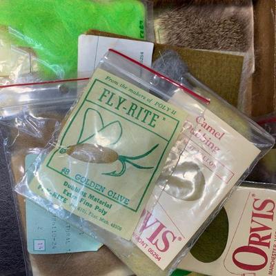 #245 Box of Dubbing Material & Misc