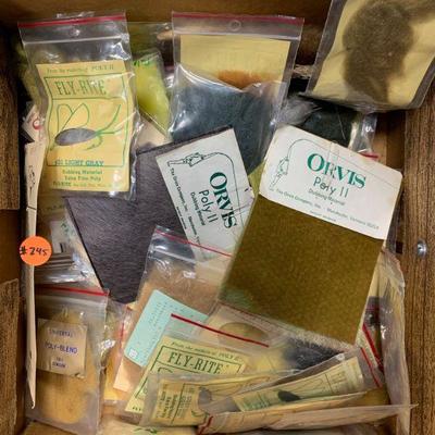 #245 Box of Dubbing Material & Misc
