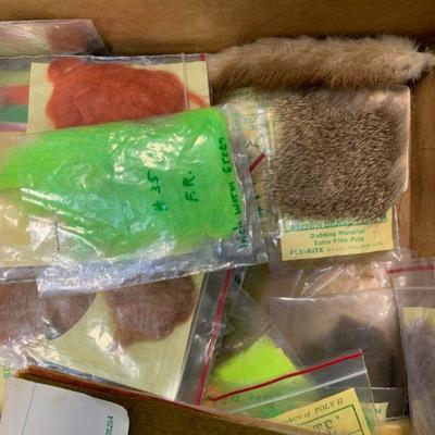 #245 Box of Dubbing Material & Misc