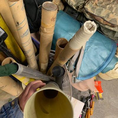 #353 Basket Full of Empty Cylinder Storage 