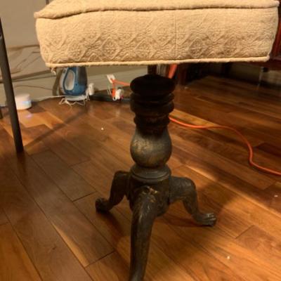 22. Wicker and Wood Hamper and Piano Stool