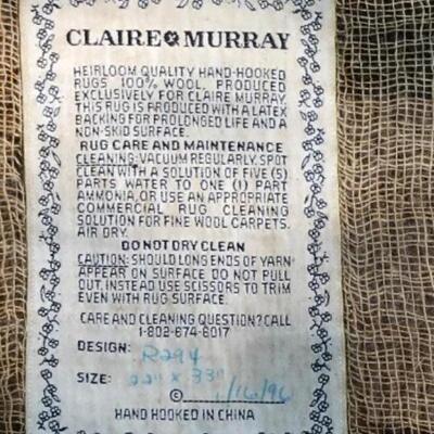 397:   Dachshund Statue and Claire Murray  Hooked Rug