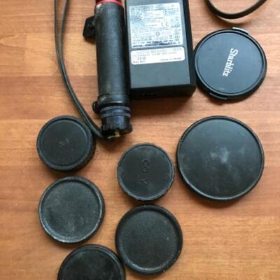 398:  Minolta Yashica and Polaroid Cameras with Accessories 