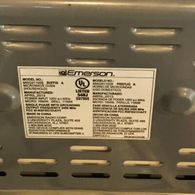 399:   Emerson Microwave Oven