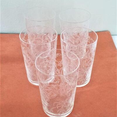 Lot #39  Set of 6 Cristal France Drinking Glasses