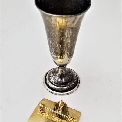 Lot #40  Mardi Gras - Sterling Lady-In-Waiting chalice and Krewe Favor - Arthurians 2013