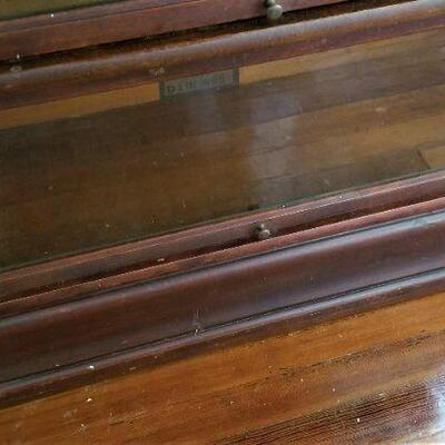 Lot #51  Antique 3 Shelf Barrister's Bookcase - all original