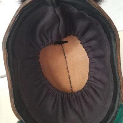 Lot #58  Leather Military Hat with Fur Trim - FANTASTIC