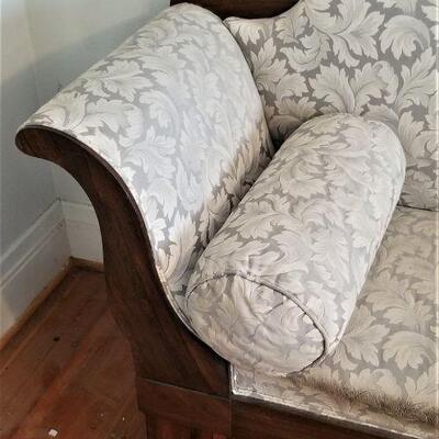 Lot #59  Very Nice Antique Empire Sofa - contemporary upholstery