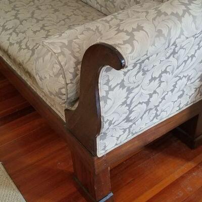 Lot #59  Very Nice Antique Empire Sofa - contemporary upholstery