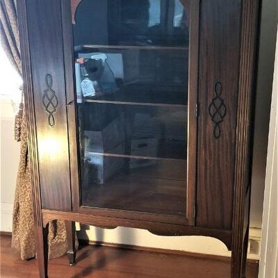 Lot #68  Depression Era China Cabinet - good condition
