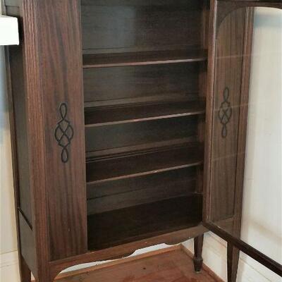 Lot #68  Depression Era China Cabinet - good condition