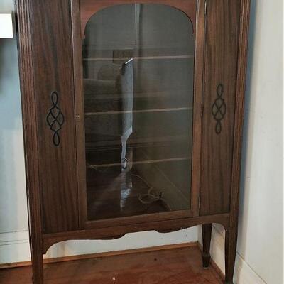Lot #68  Depression Era China Cabinet - good condition