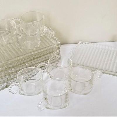 Lot #72  Vintage Candlewick Snack Set - set of 6