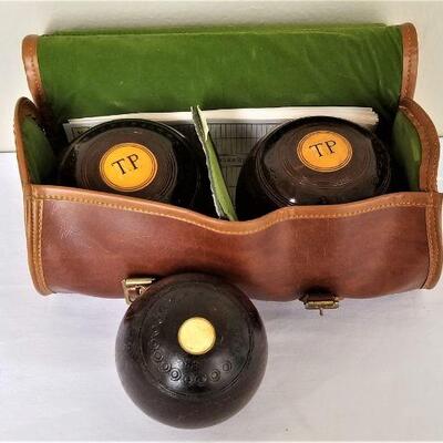 Lot #79  British Lawn Bowls Set in Carry Case