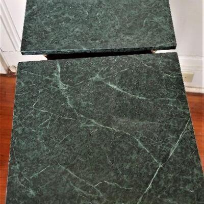 Lot #85  Pair of Contemporary Decorator Marble Top Tables