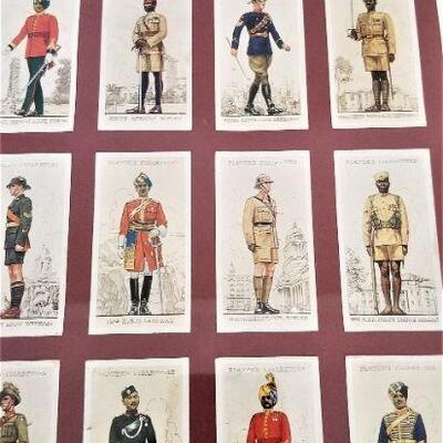 Lot #90  Framed Set of Player's Cigarette Cards - Uniforms of the British Army