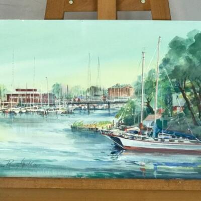 D - 102 Jean Ranney Smith Original Watercolor "Marina"