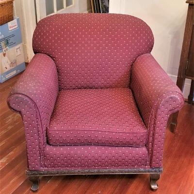 Lot #107  Depression-era Club Chair - antique condition