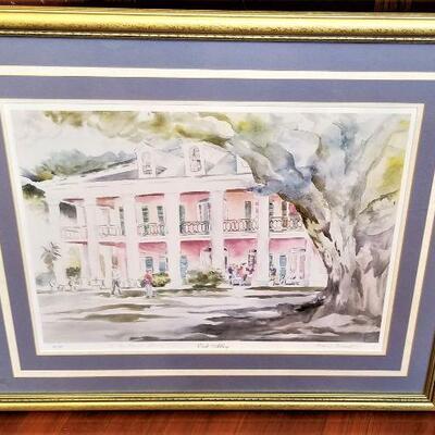 Lot #120  Artist's Proof - Oak Alley Plantation Print